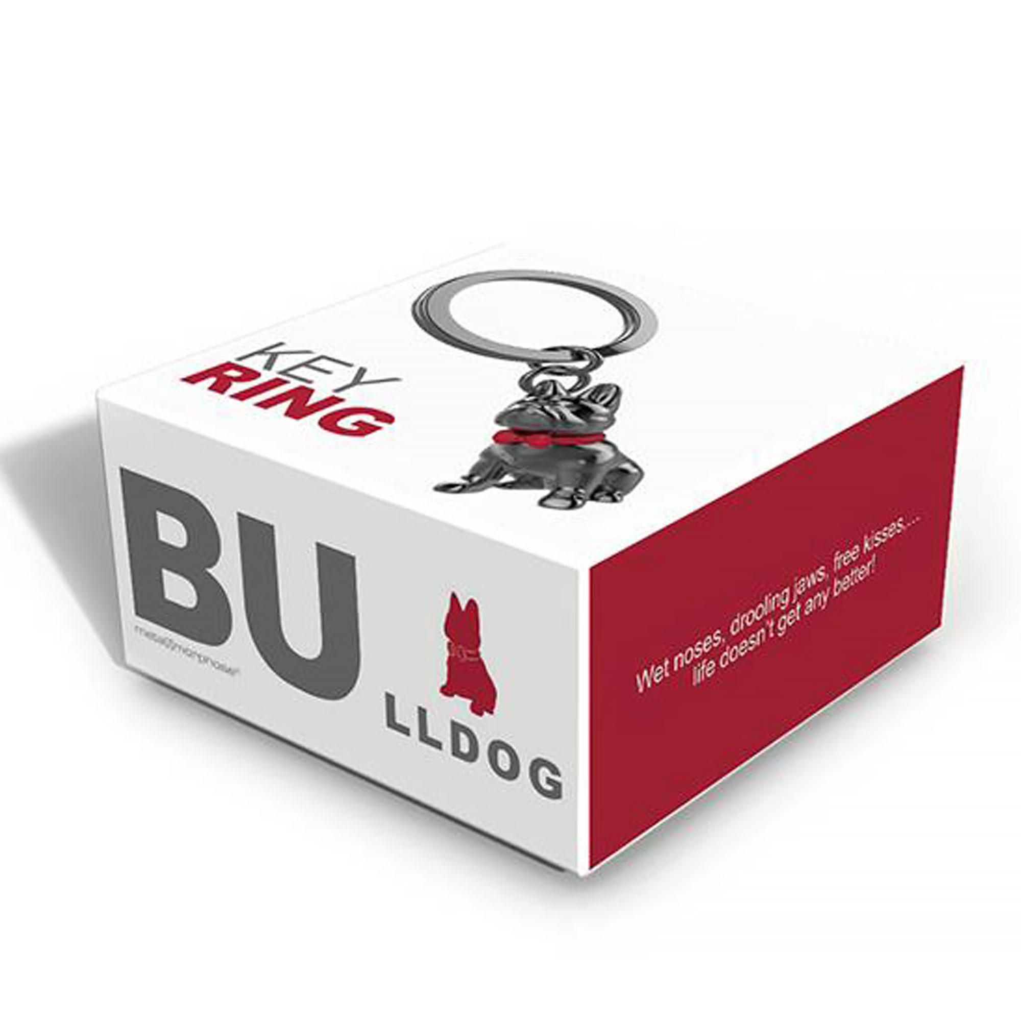 Bulldog Hund Schlüsselanhänger Verpackung