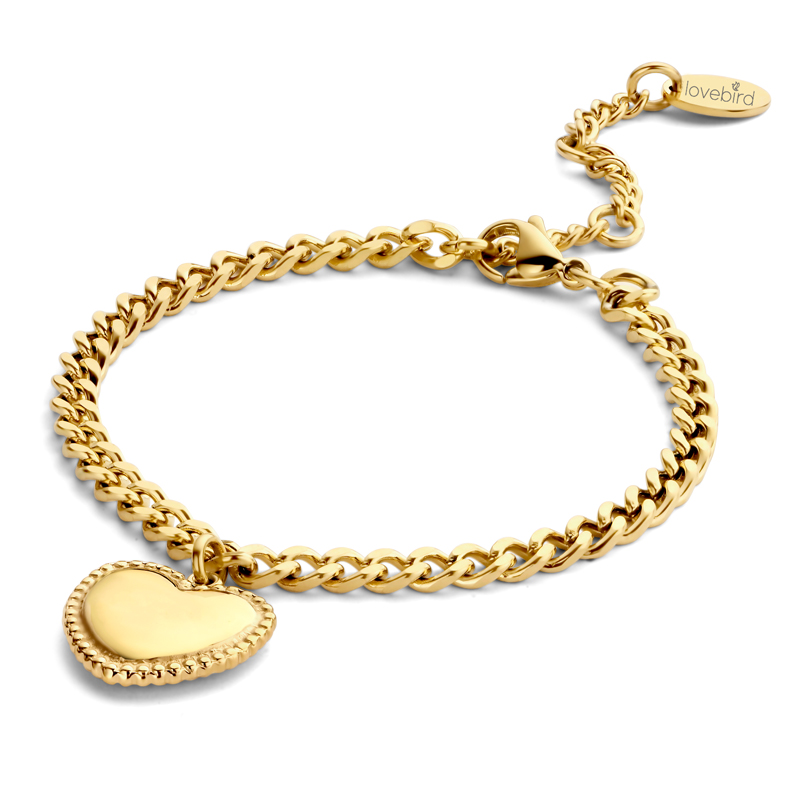 Vergoldetes Armband mit Anhänger Herz von Lovebird